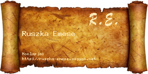 Ruszka Emese névjegykártya